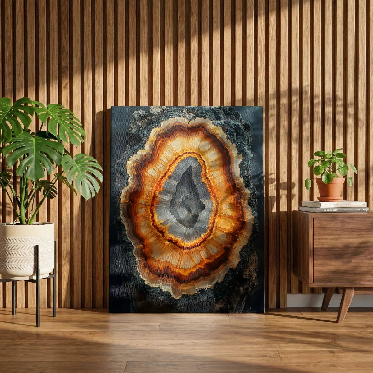Bernsteinschimmer der Geode — Leinwand