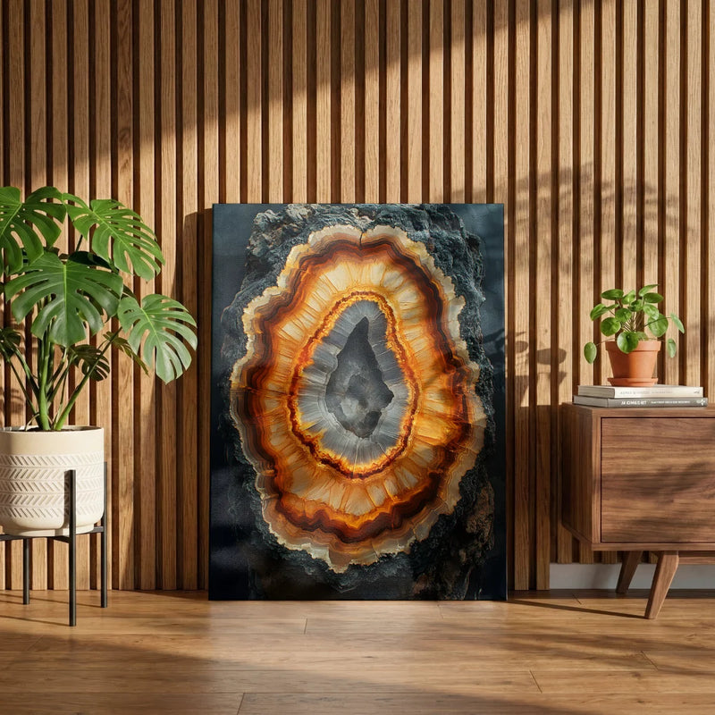 Bernsteinschimmer der Geode — Leinwand