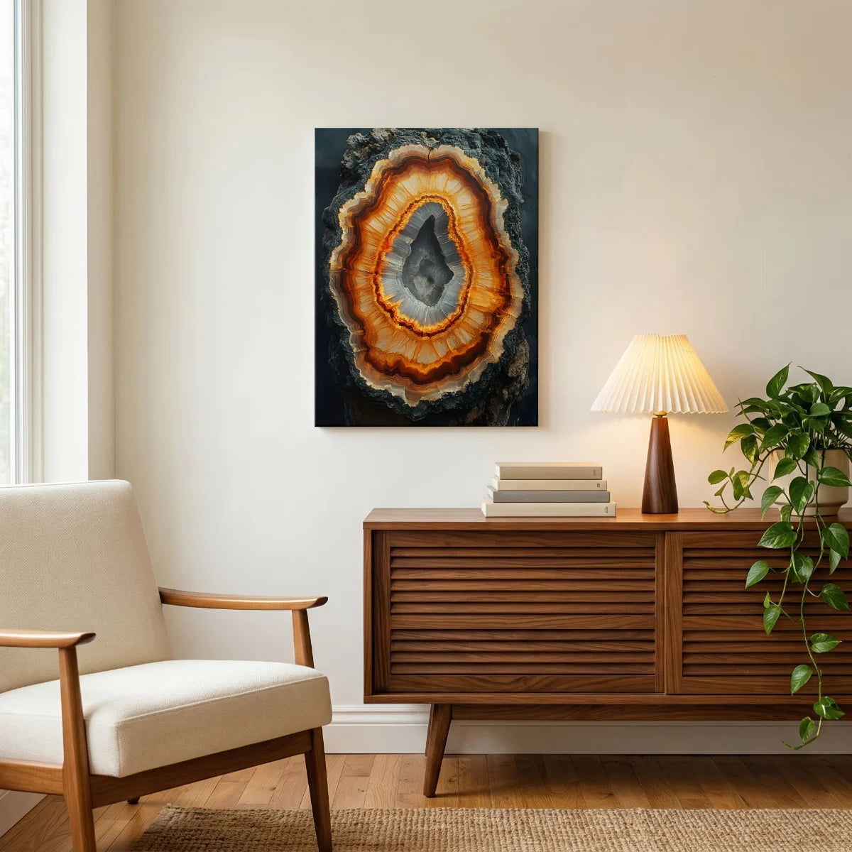 Bernsteinschimmer der Geode — Leinwand