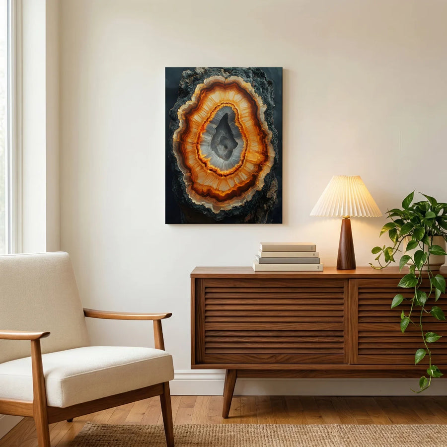 Bernsteinschimmer der Geode — Leinwand