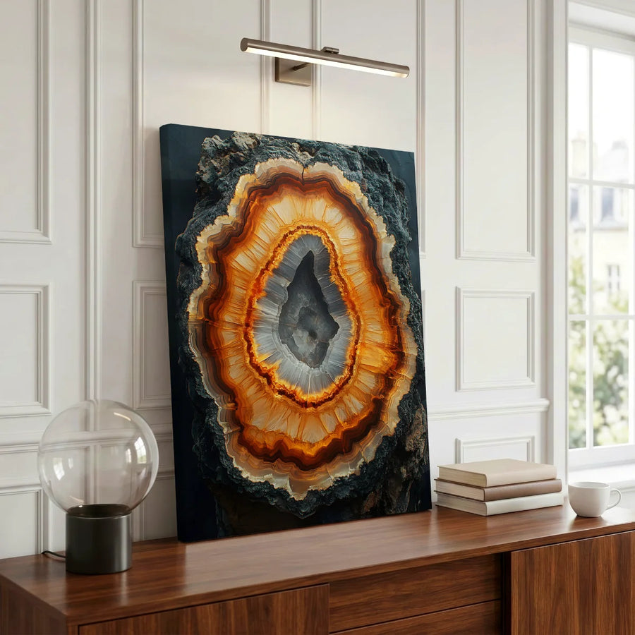 Bernsteinschimmer der Geode — Leinwand