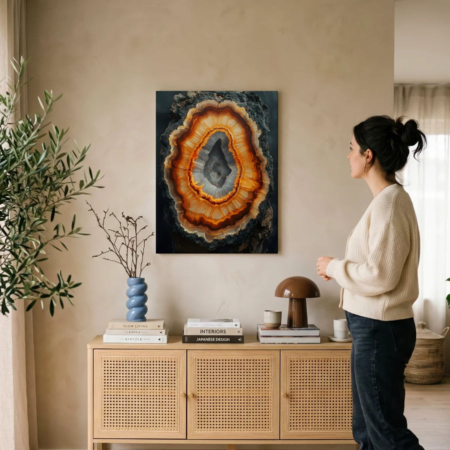 Bernsteinschimmer der Geode — Leinwand