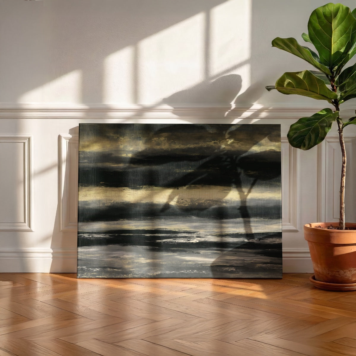 Goldene Dämmerung am Horizont — Leinwand