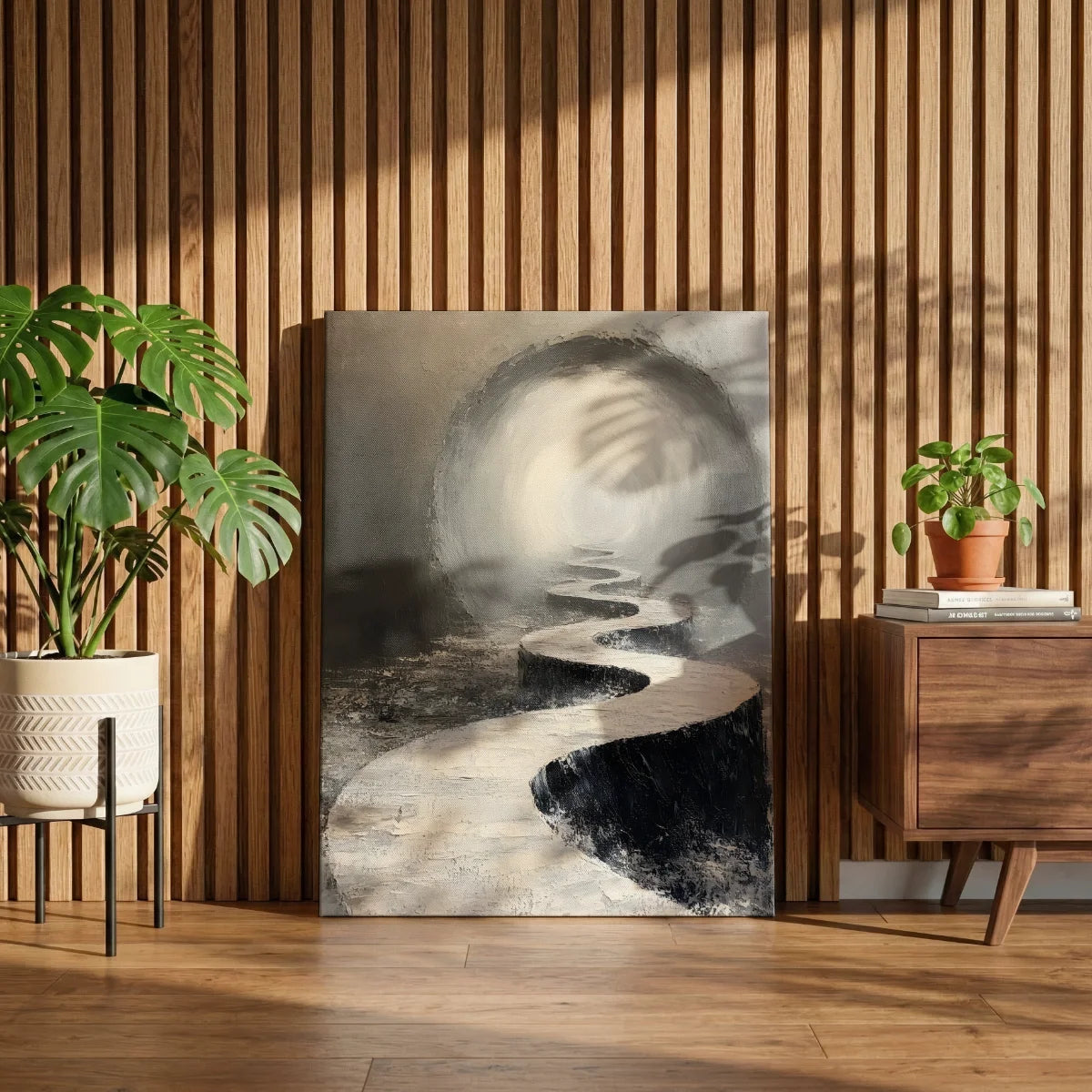 Pfad ins Licht — Leinwand