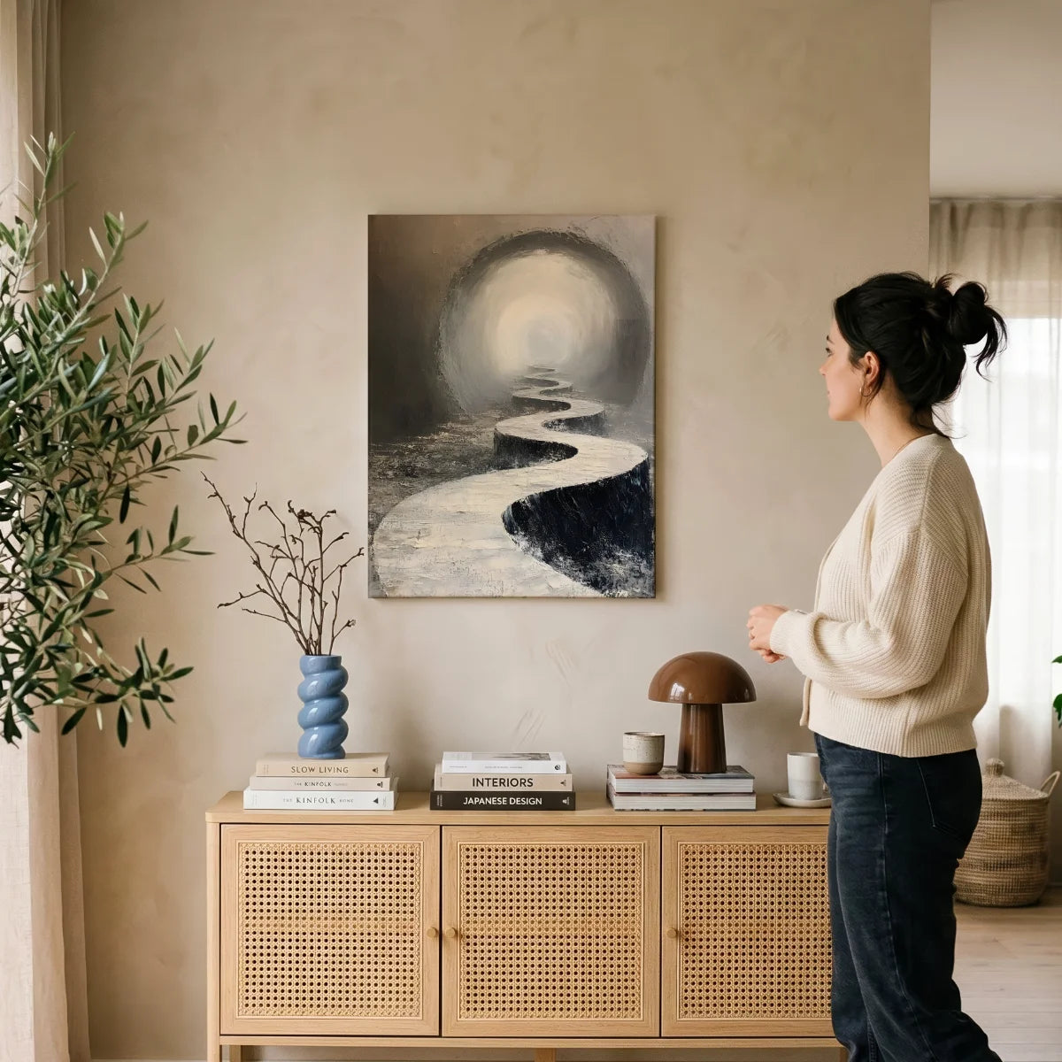 Pfad ins Licht — Leinwand
