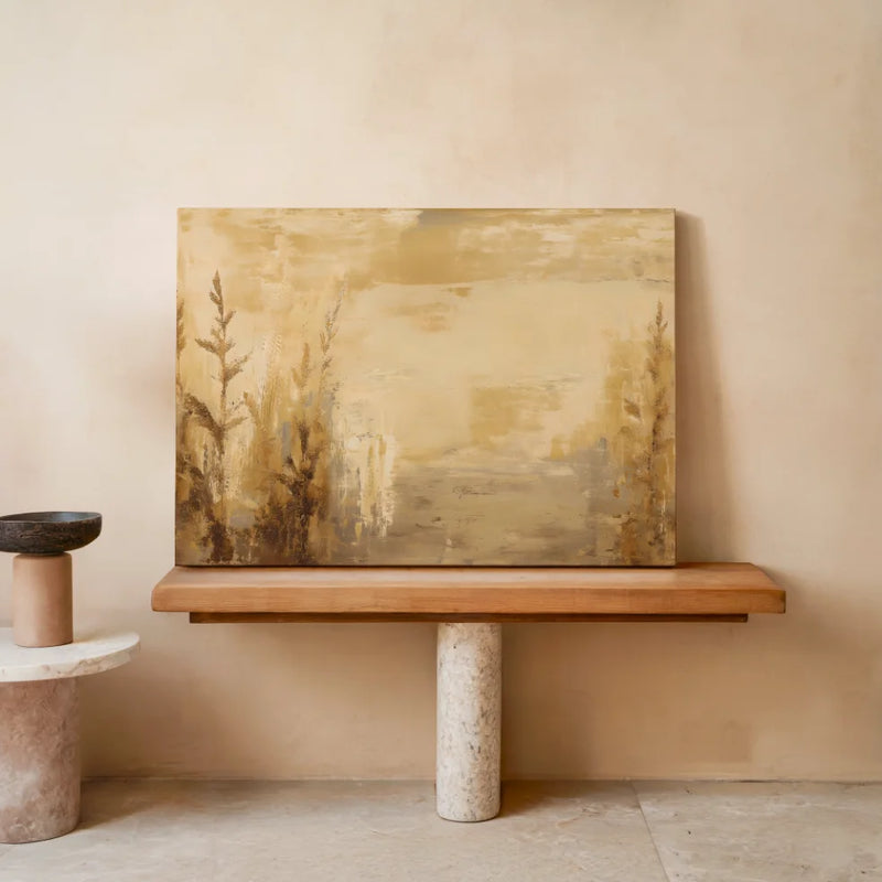 Stille am goldenen Ufer — Leinwand